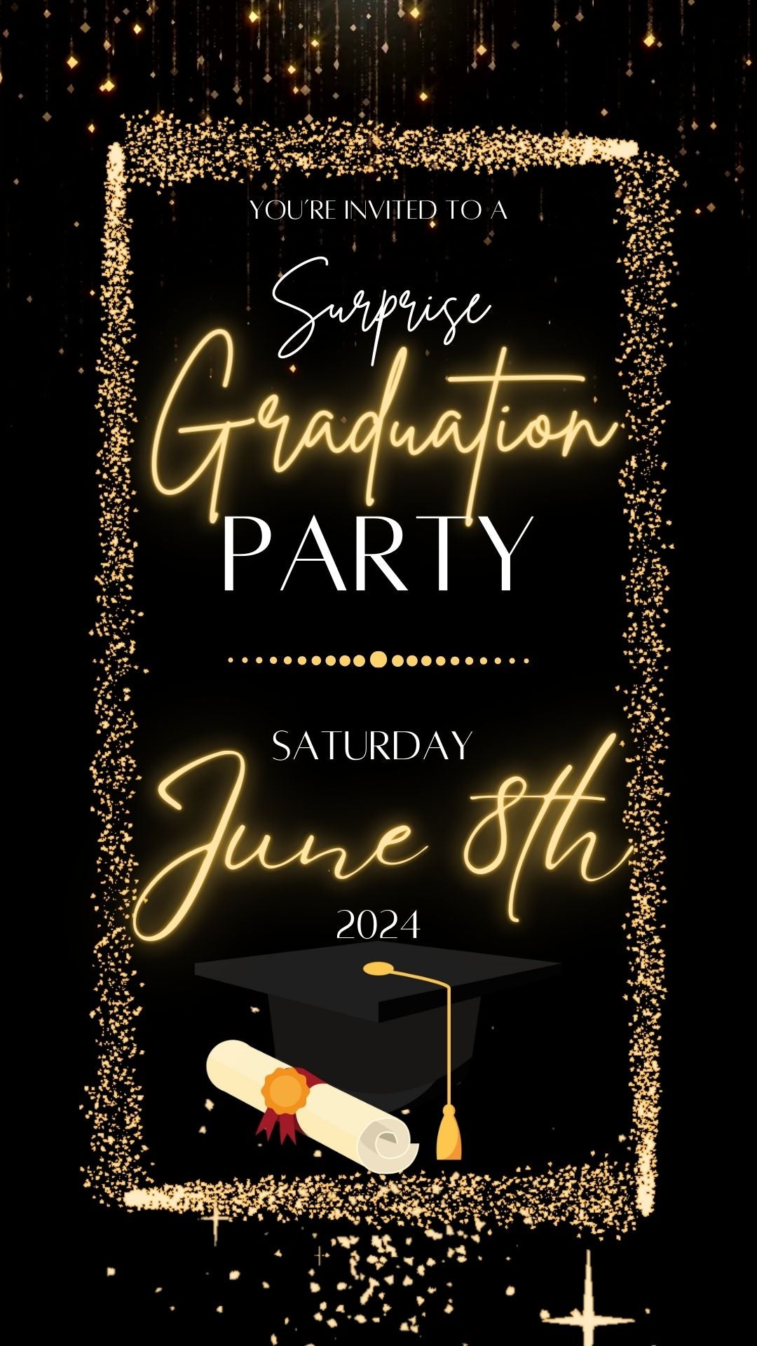 Latina Graduation Party with Audio (Editable in Canva)