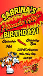 Flaming Hot Cheetos themed Birthday Invite with sound. Editable in Canva