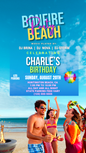 Summer Beach Party w Fire Pit (Mobile Video). Editable in Canva.