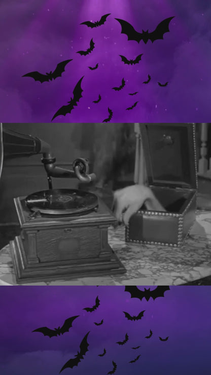 Wednesday Addams Video Invitation with sound. Editable in Canva.