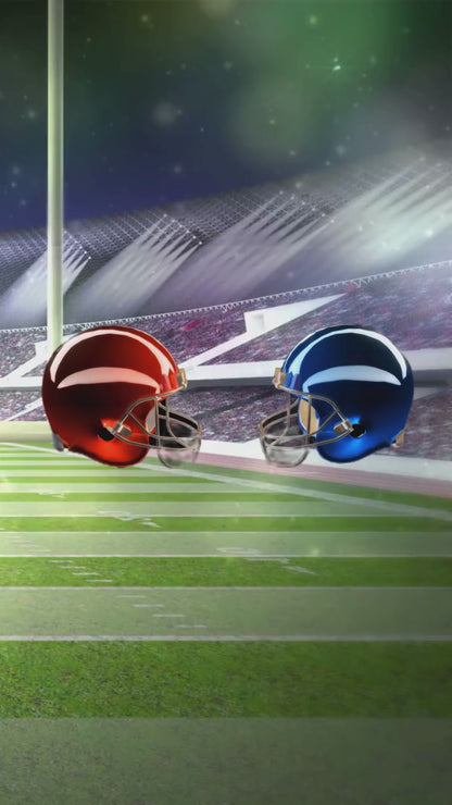 Football Invite, Kansas City Chiefs Colors Inspired with audio. Editable in Canva.